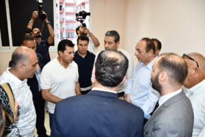 وزير الشباب والرياضة ومحافظ دمياط يتفقدان منشآت نادي دمياط الرياضي (القرية الأولمبية) 2 وزير الشباب والرياضة في نادي دمياط