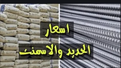 سعر طن الحديد والأسمنت اليوم
