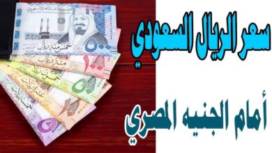 سعر الريال السعودي مقابل الجنيه المصري