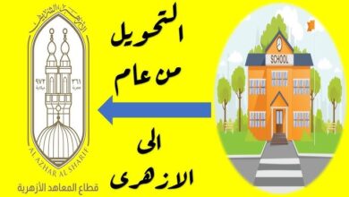 التحويل من التربية والتعليم للمعاهد الأزهرية