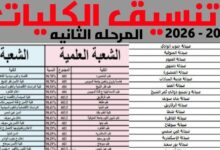تنسيق المرحلة الثانية 2025