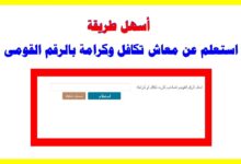 استعلام بالرقم القومي تكافل وكرامة