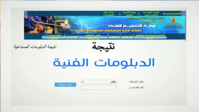 نتيجة الدبلومات الفنية الدور الثاني