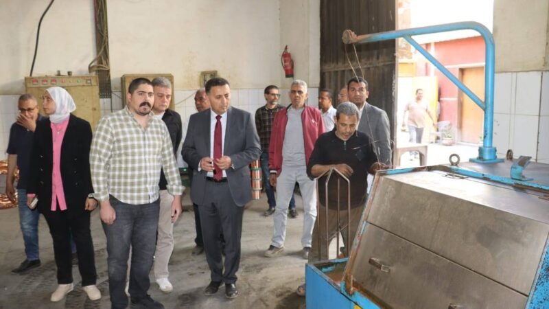 محافظ القليوبية يقود جولة ميدانية بقرية “باسوس” لدراسة أوضاع المصانع غير المرخصة